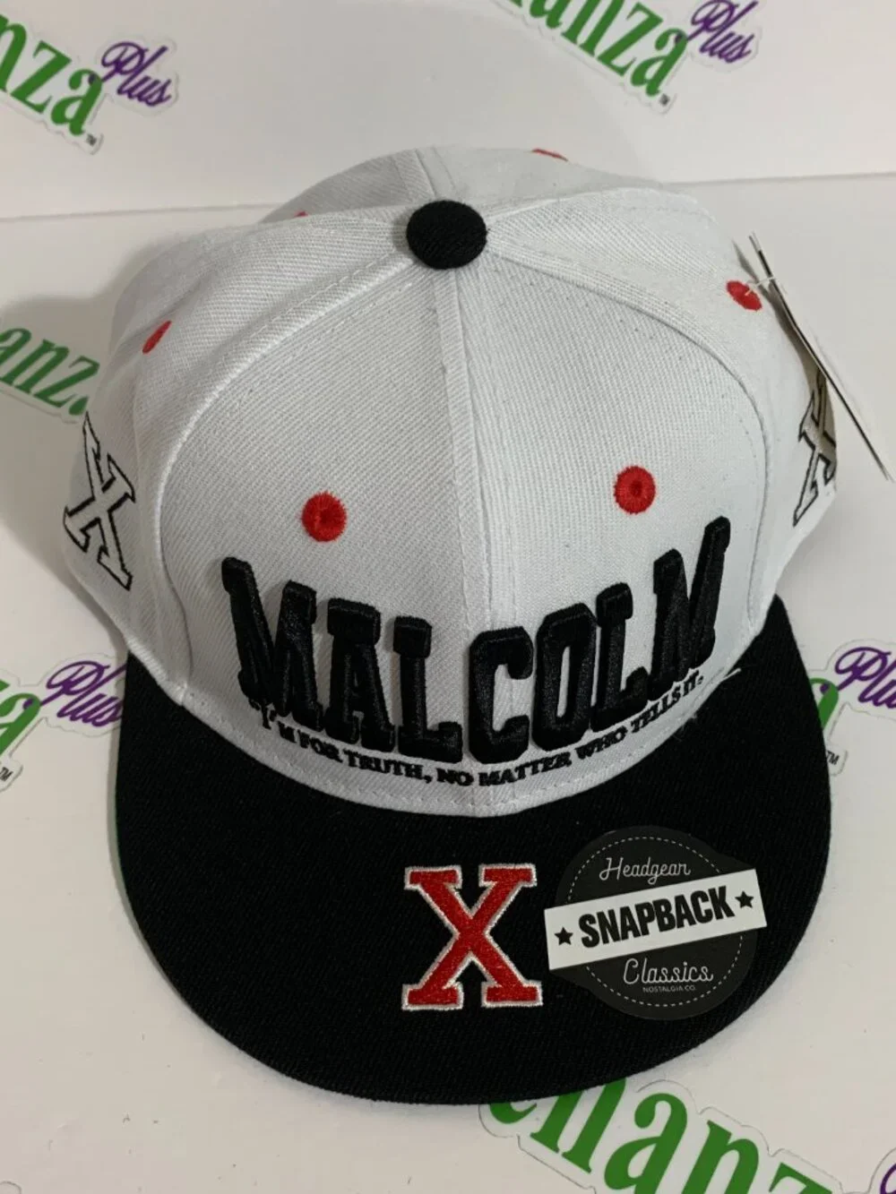 Headgear Classics Hat Malcom X For The Truth White Black Snapback Cap Youth Kid